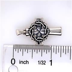 James Avery Retired Crown of Thorns Cross Sterling Silver Pendant